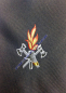Preview: Krawatte schwarz, mit Emblem, mit Knoten und Gummiband, 100% Polyester